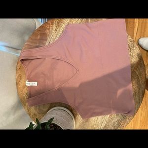 Athleta Aurora Crop Tank in neutral pink